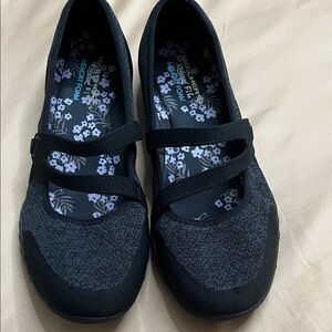 Skechers Women's Dark Gray Mary Jane Flats